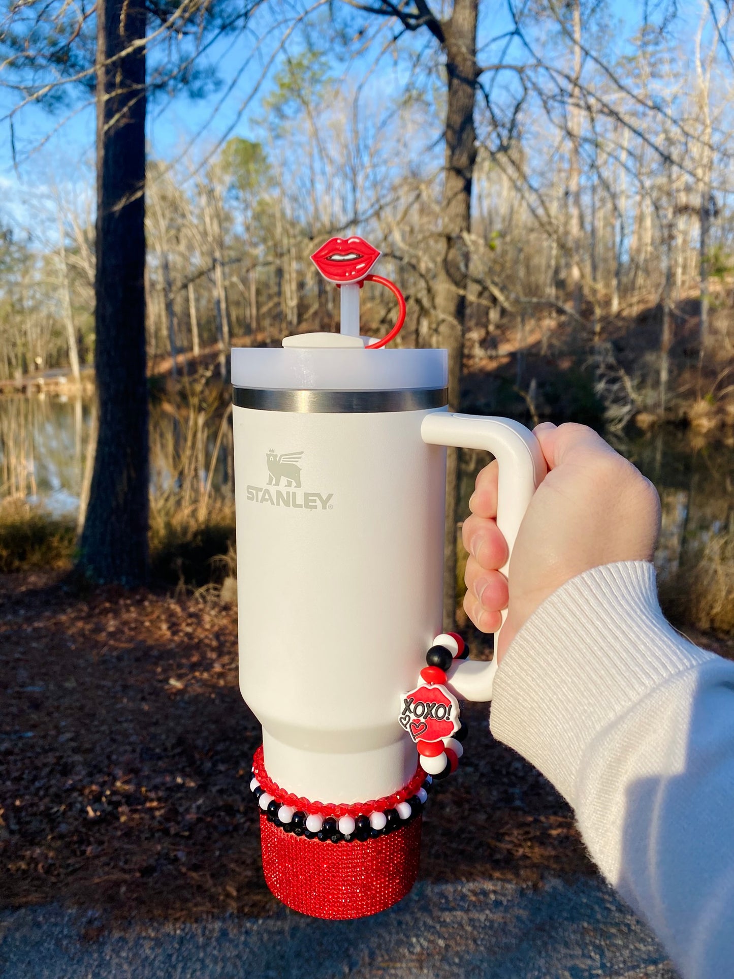 Red Lips #2 Straw Topper