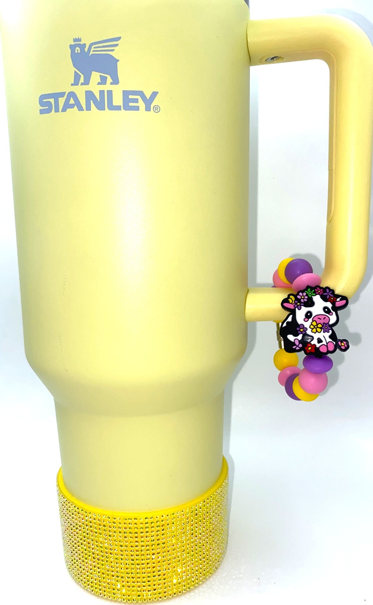 Flower Cow Stanley Tumbler Cup Handle Charm