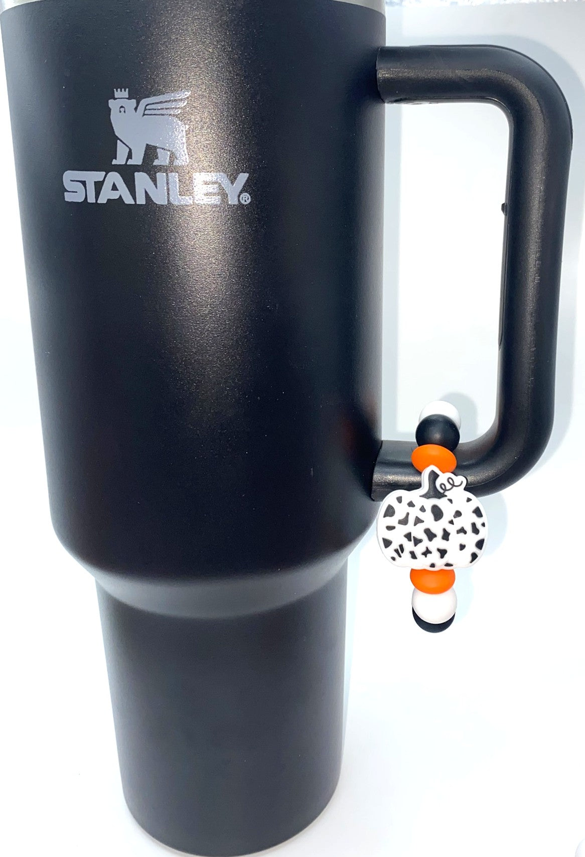 Cow Print Pumpkin Stanley Tumbler Cup Handle Charm