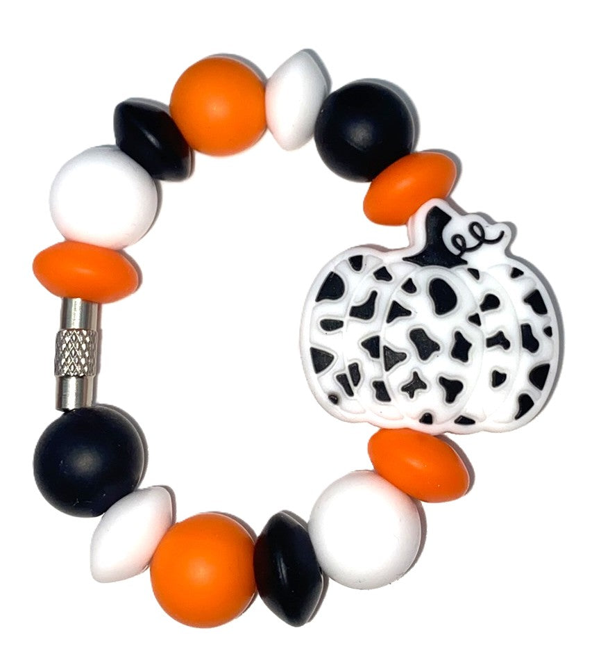 Cow Print Pumpkin Stanley Tumbler Cup Handle Charm