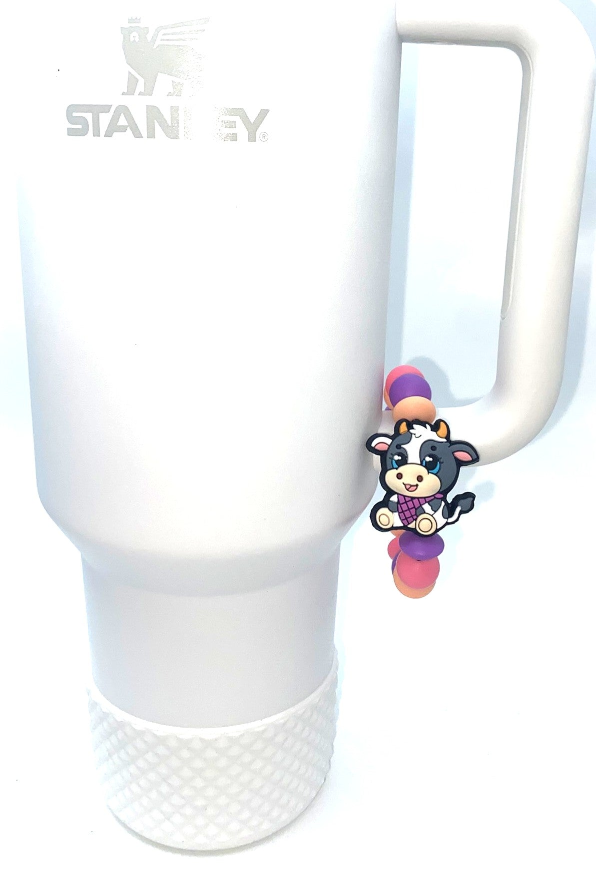 Cow Purple Bandana Stanley Tumbler Cup Handle Charm
