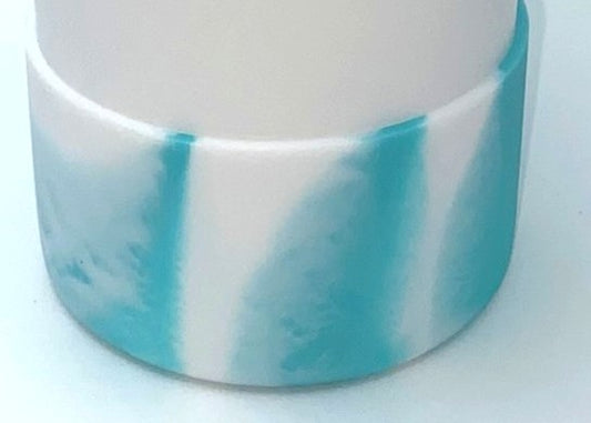 Cyan & White Swirl Stanley Tumbler Boot Sleeve #100