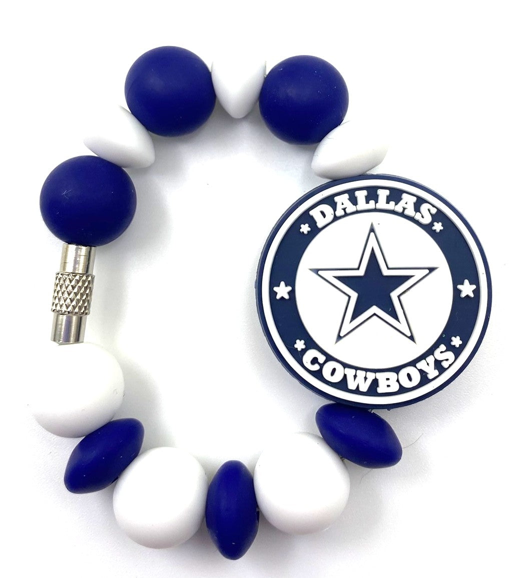 Cowboys Football Round Stanley Tumbler Cup Handle Charm