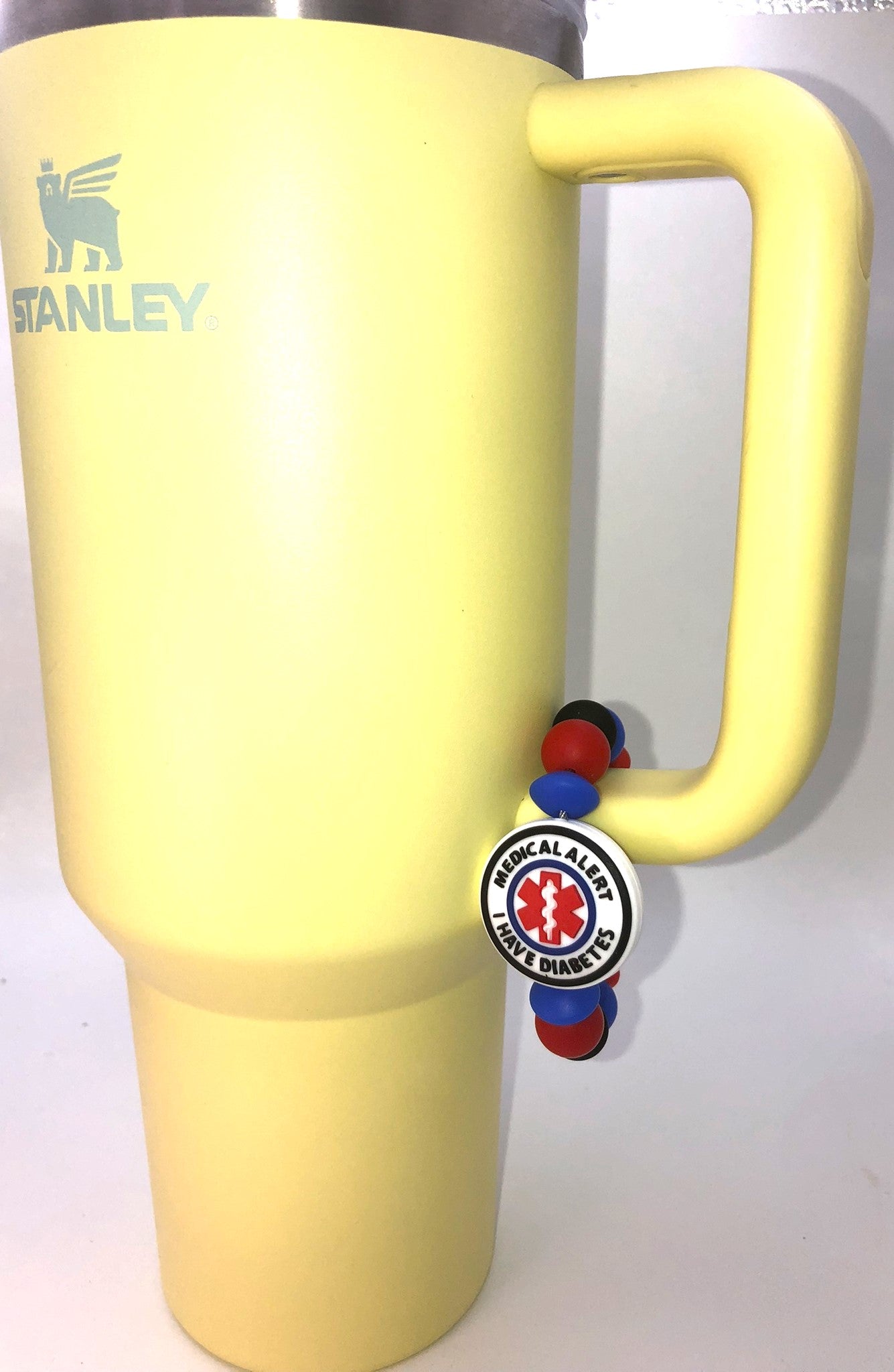 Diabetic Medical Alert Stanley Tumbler Cup Handle Charm