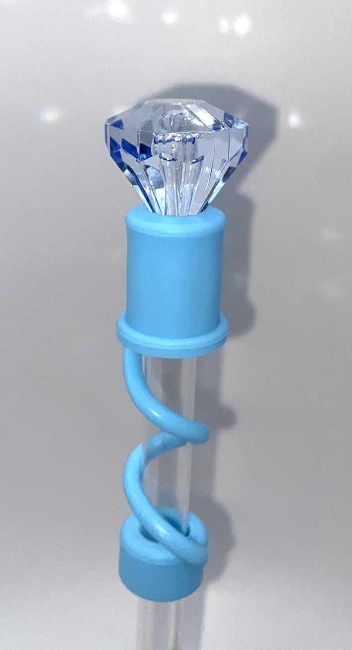 Blue Diamond Straw Topper