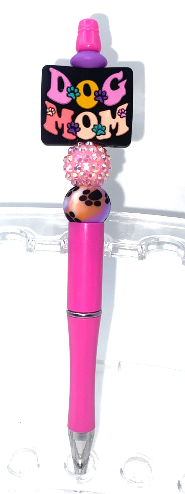 Dog Mom Floral Beaded Pen