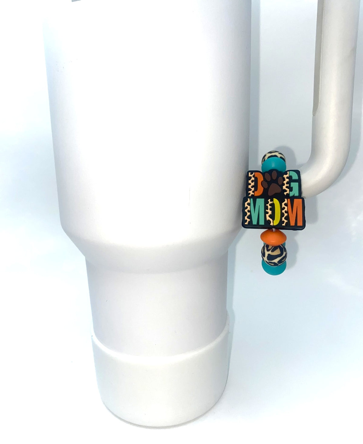 Dog Mom Colorful Leopard Stanley Tumbler Cup Handle Charm