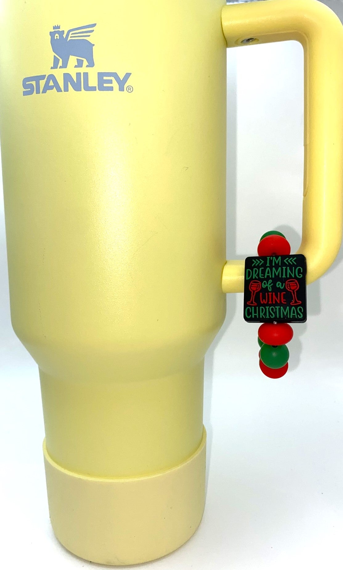 I'm Dreaming of a Wine Christmas funny Stanley Tumbler Cup Handle Charm