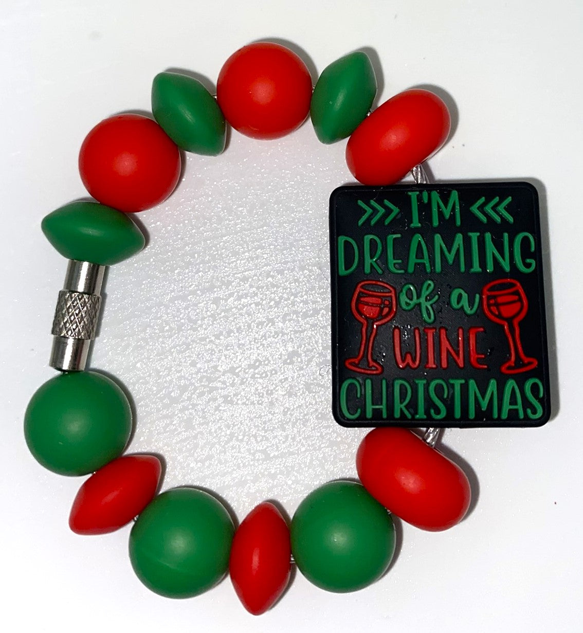 I'm Dreaming of a Wine Christmas funny Stanley Tumbler Cup Handle Charm