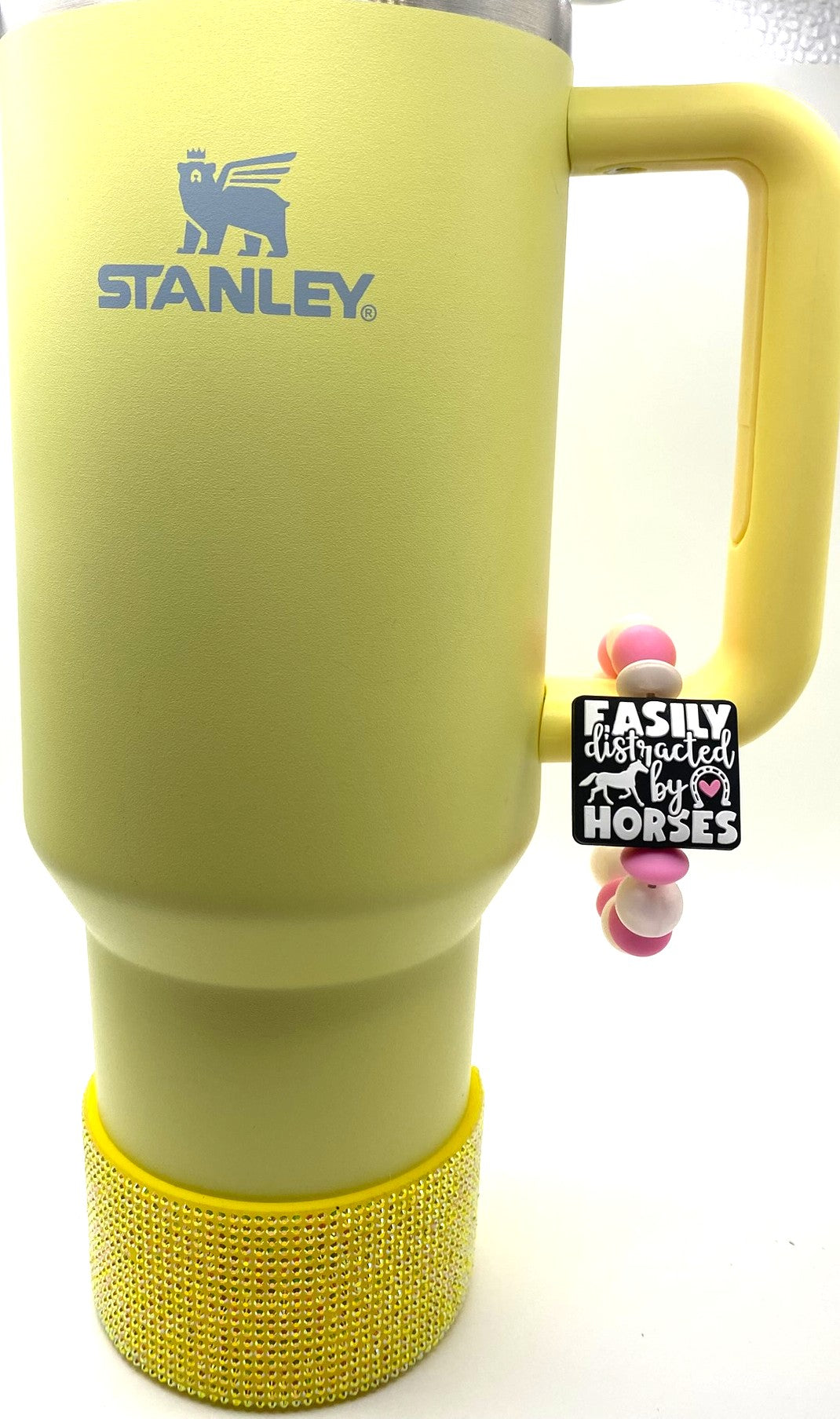 Easily Distracted By Horses Stanley Tumbler Cup Handle Charm