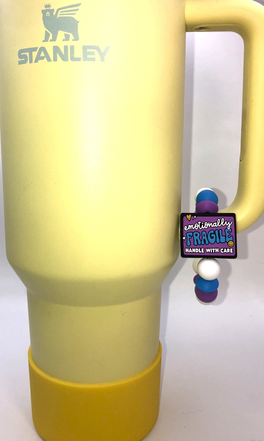 Emotionally Fragile Handle With Care Stanley Tumbler Cup Handle Charm