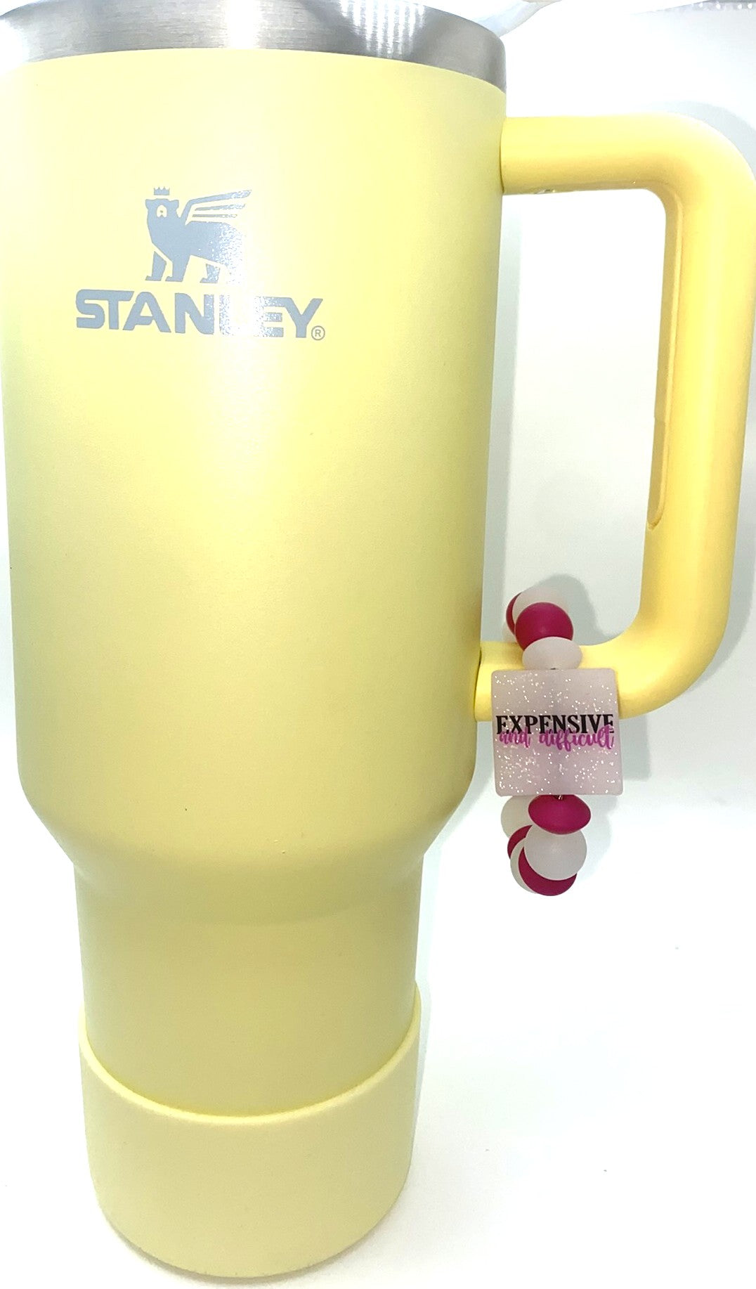 Expensive & Difficult Glitter Stanley Tumbler Cup Handle Charm