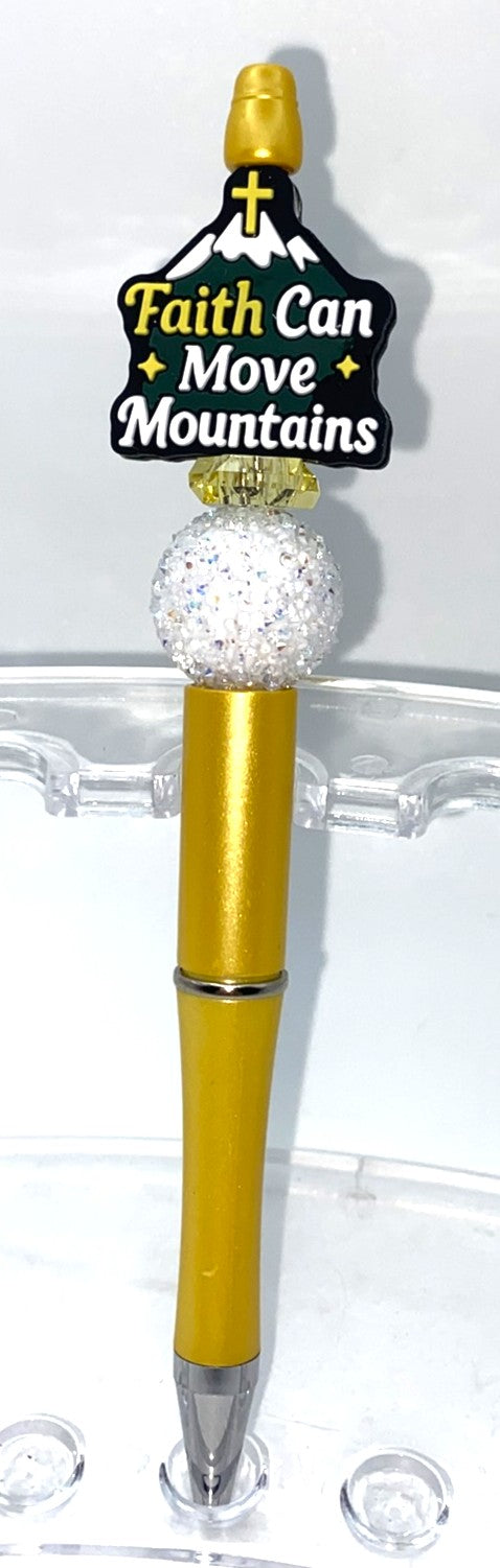 Faith Can Move Mountains Beaded Pen