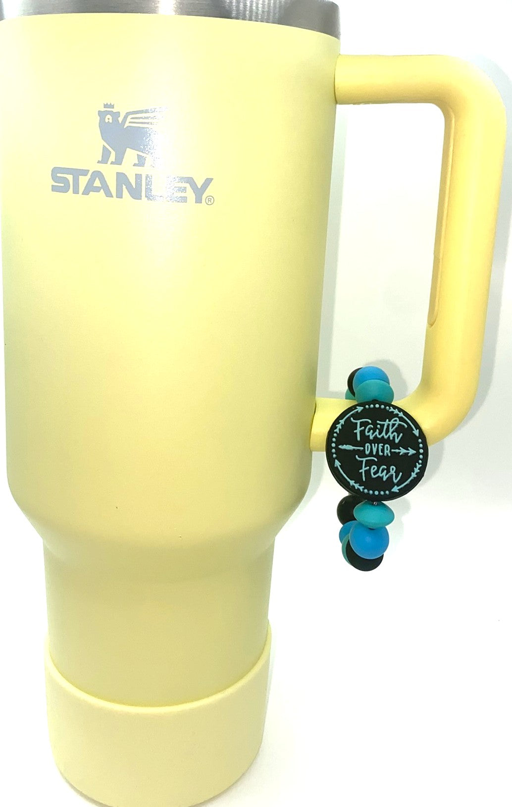 Faith Over Fear Blue Stanley Tumbler Cup Handle Charm