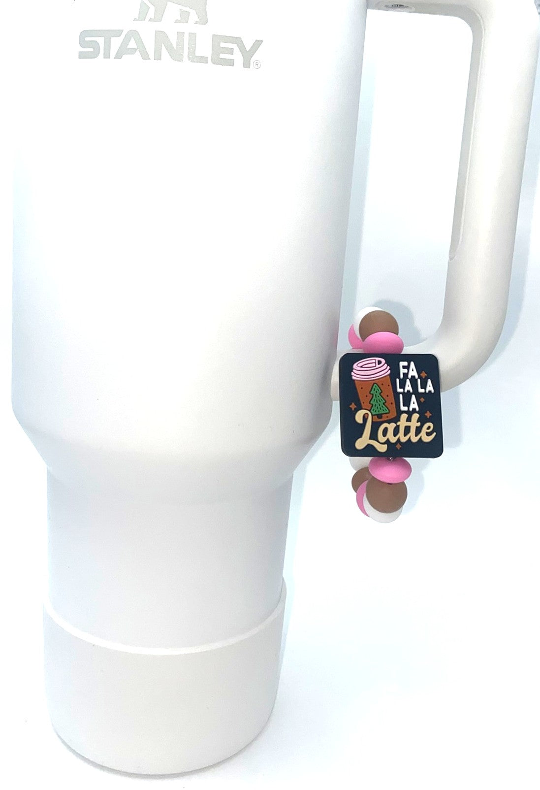 Fa La La La Latte Christmas Coffee Stanley Tumbler Cup Handle Charm