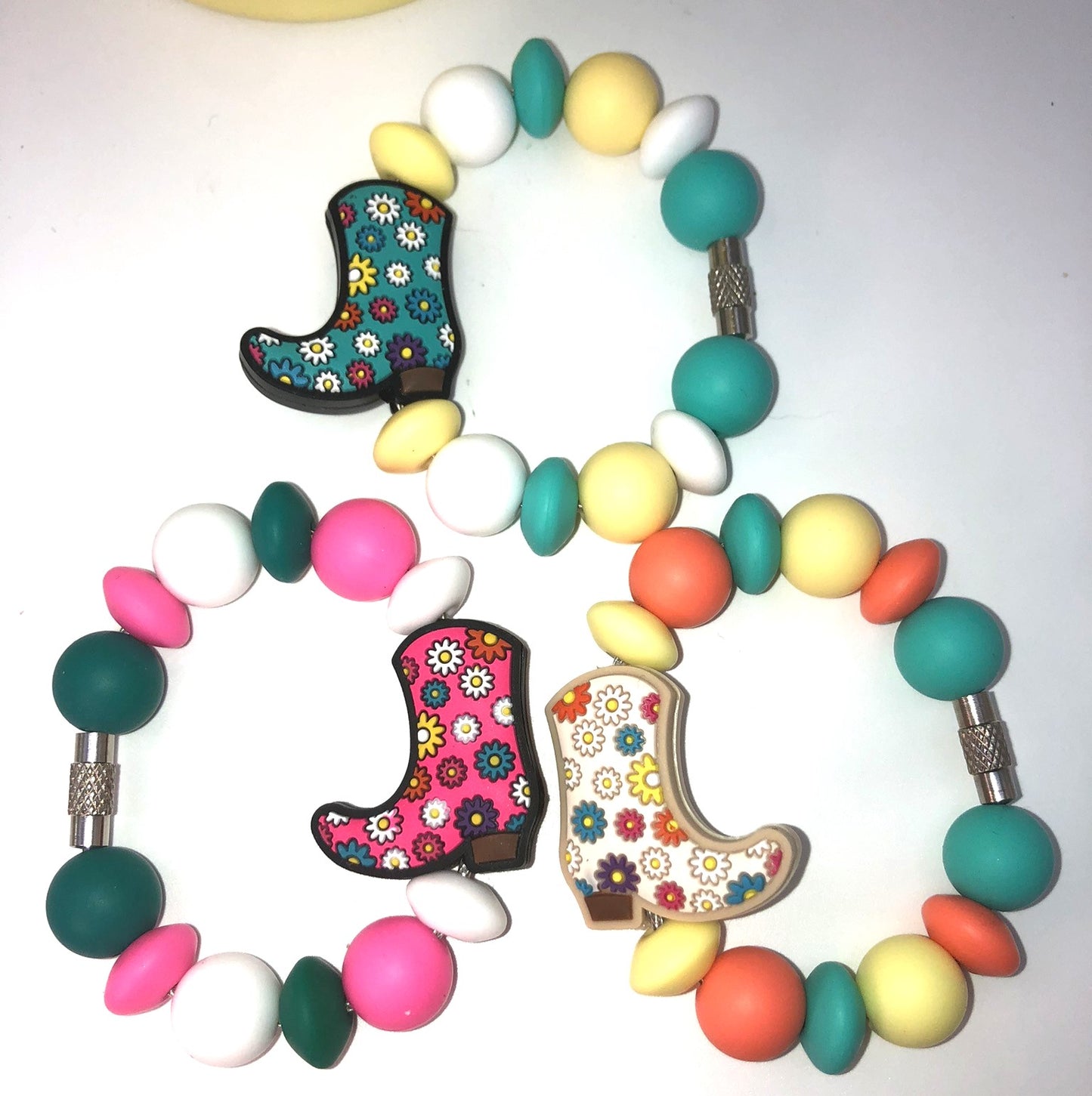 Floral Cowboy Boot Stanley Tumbler Cup Handle Charm