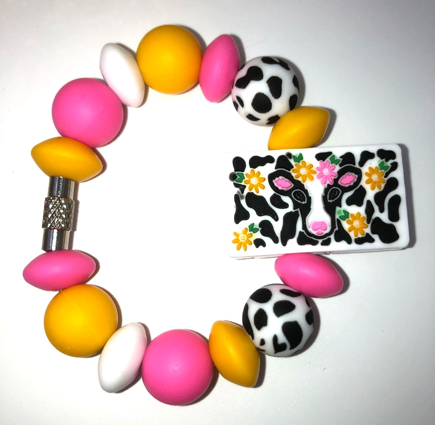 Flower Cow Stanley Tumbler Cup Handle Charm