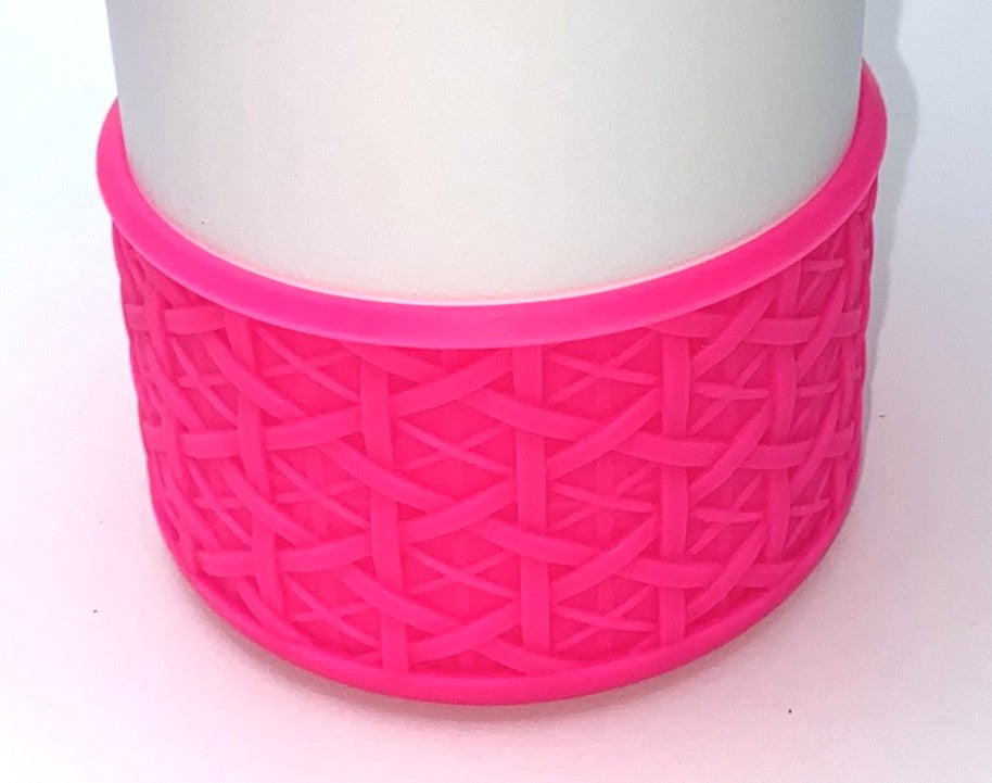 Fluorescent Neon Pink Woven Stanley Tumbler Boot Sleeve #12