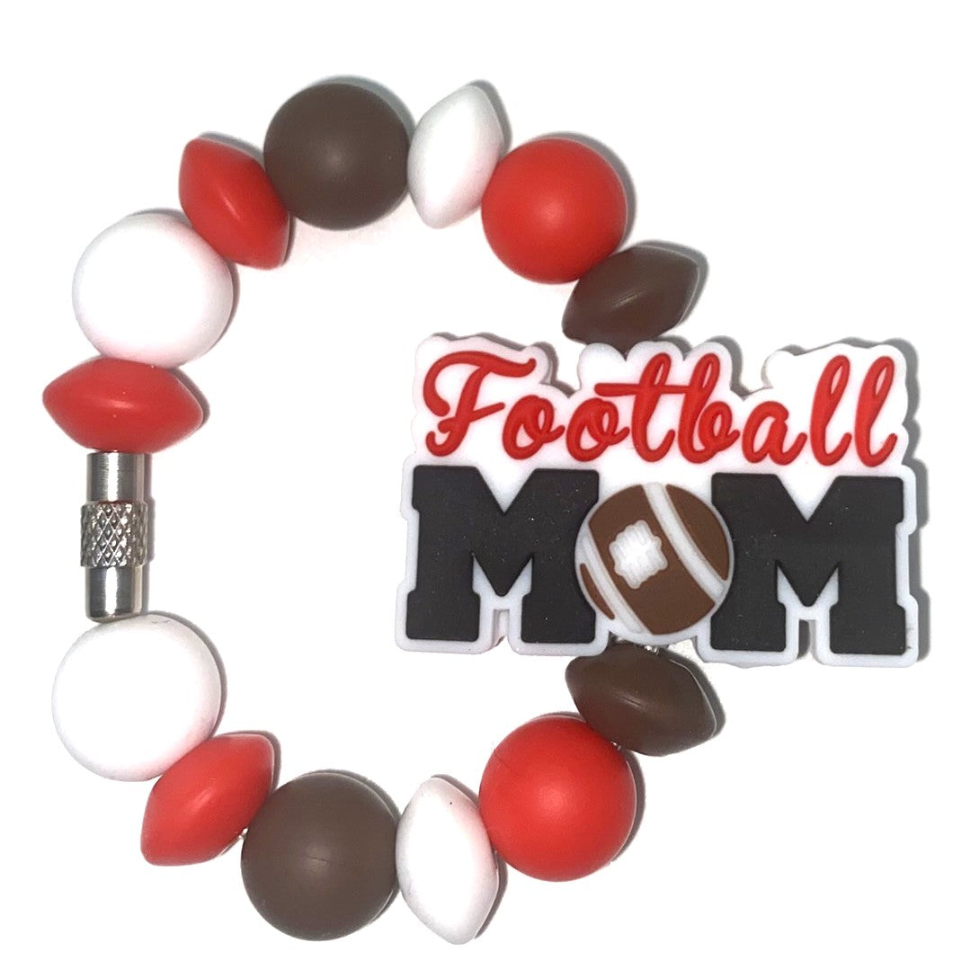 Football Mom Stanley Tumbler Cup Handle Charm