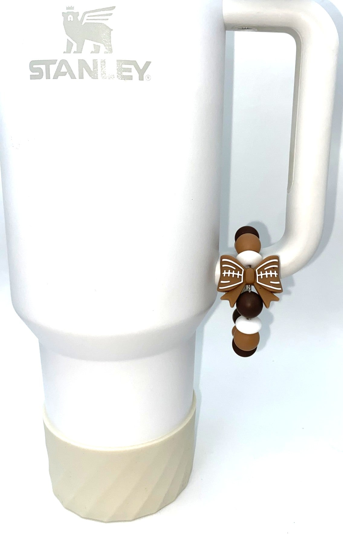 Football Coquette Bow 3D Stanley Tumbler Cup Handle Charm