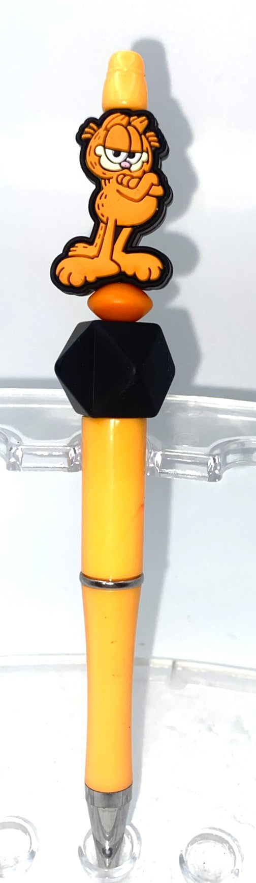 Orange Cat Cartoon Beaded Pen