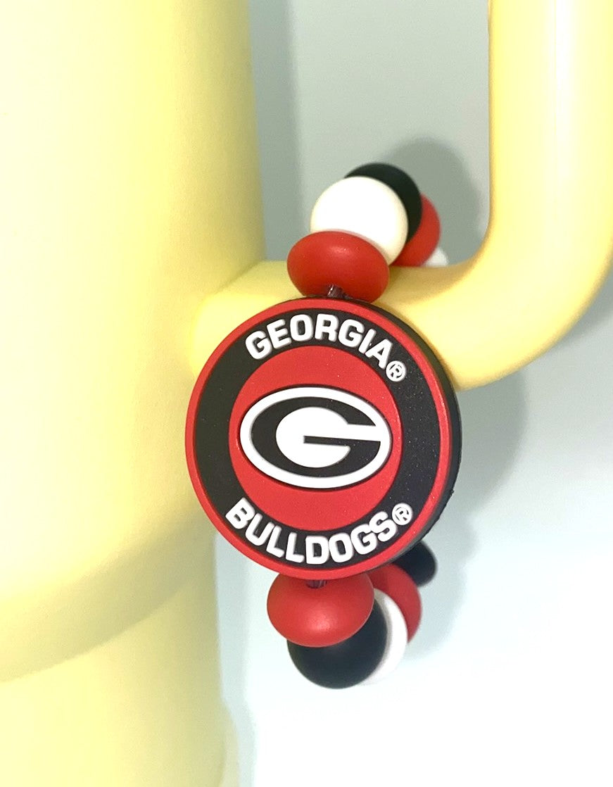 Georgia Bulldogs G Round College Football Stanley Tumbler Cup Handle Charm