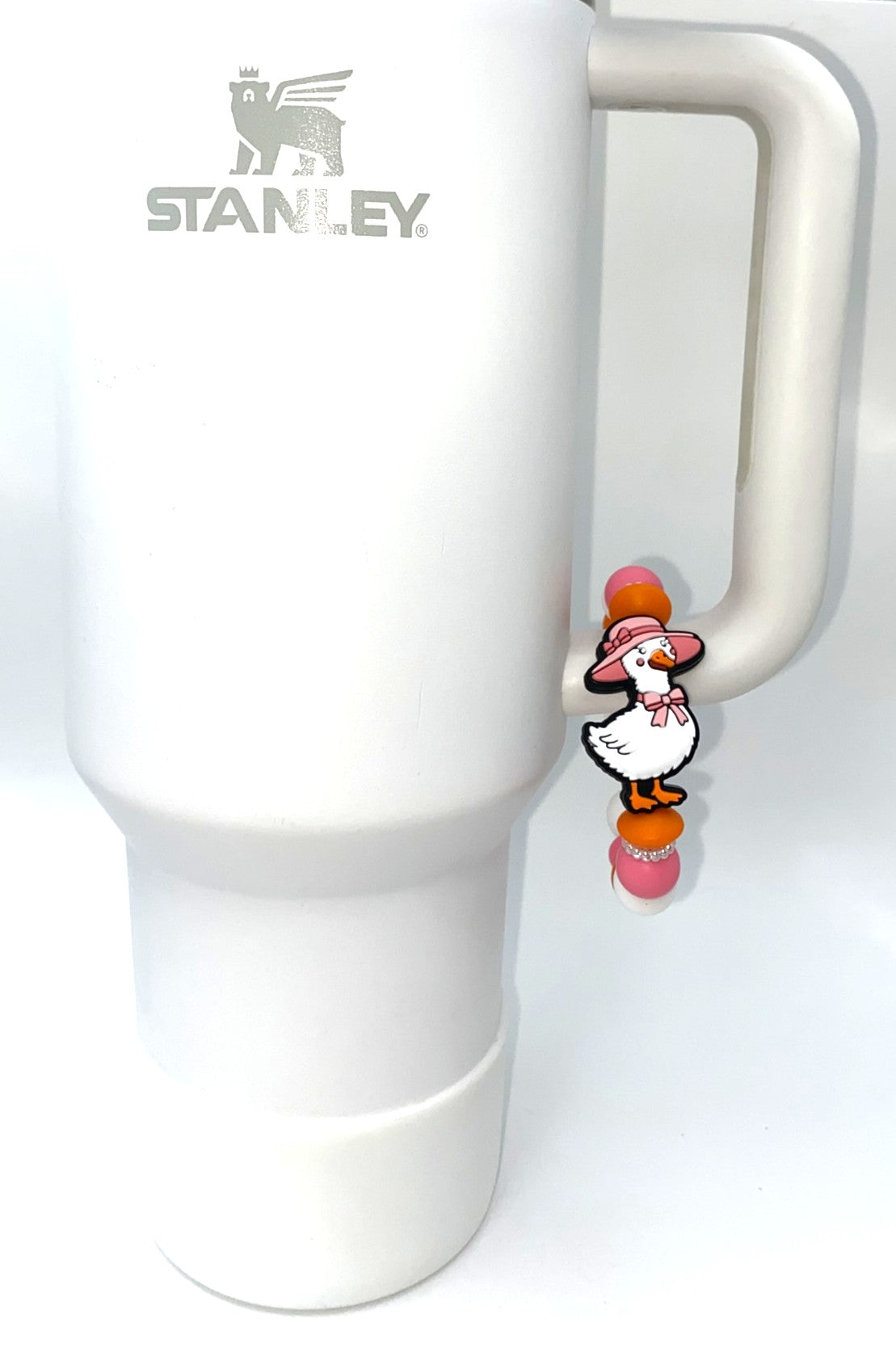 Goose with Pink Hat Stanley Tumbler Cup Handle Charm