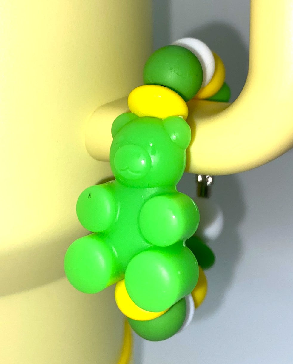 Neon Green Gummy Bear Stanley Tumbler Cup Handle Charm