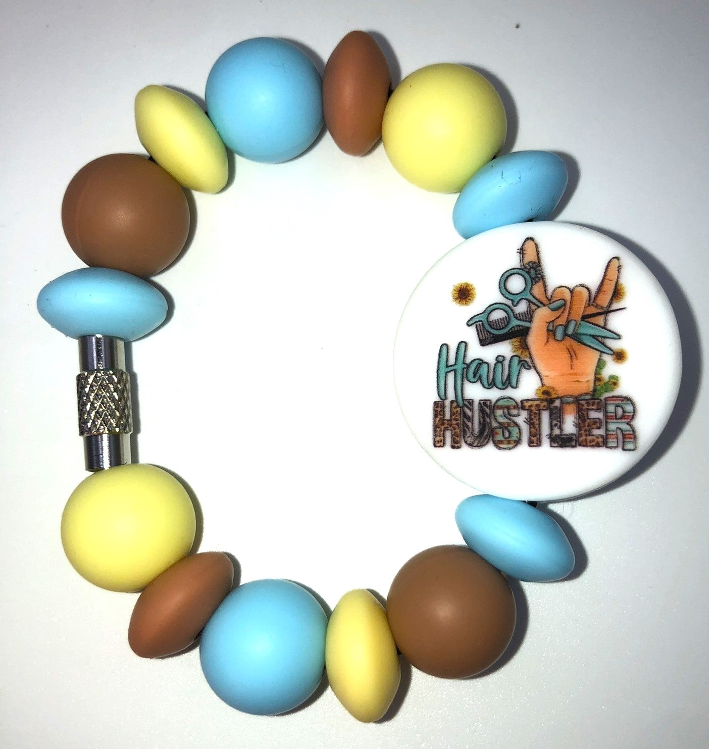 Hair Hustler Printed Round Stanley Tumbler Cup Handle Charm