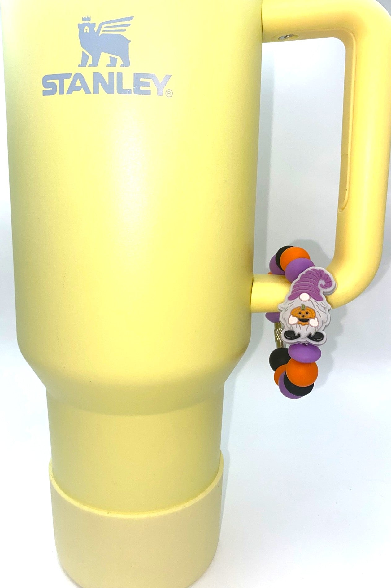 Halloween Gnome Purple w/Pumpkin Stanley Tumbler Cup Handle Charm