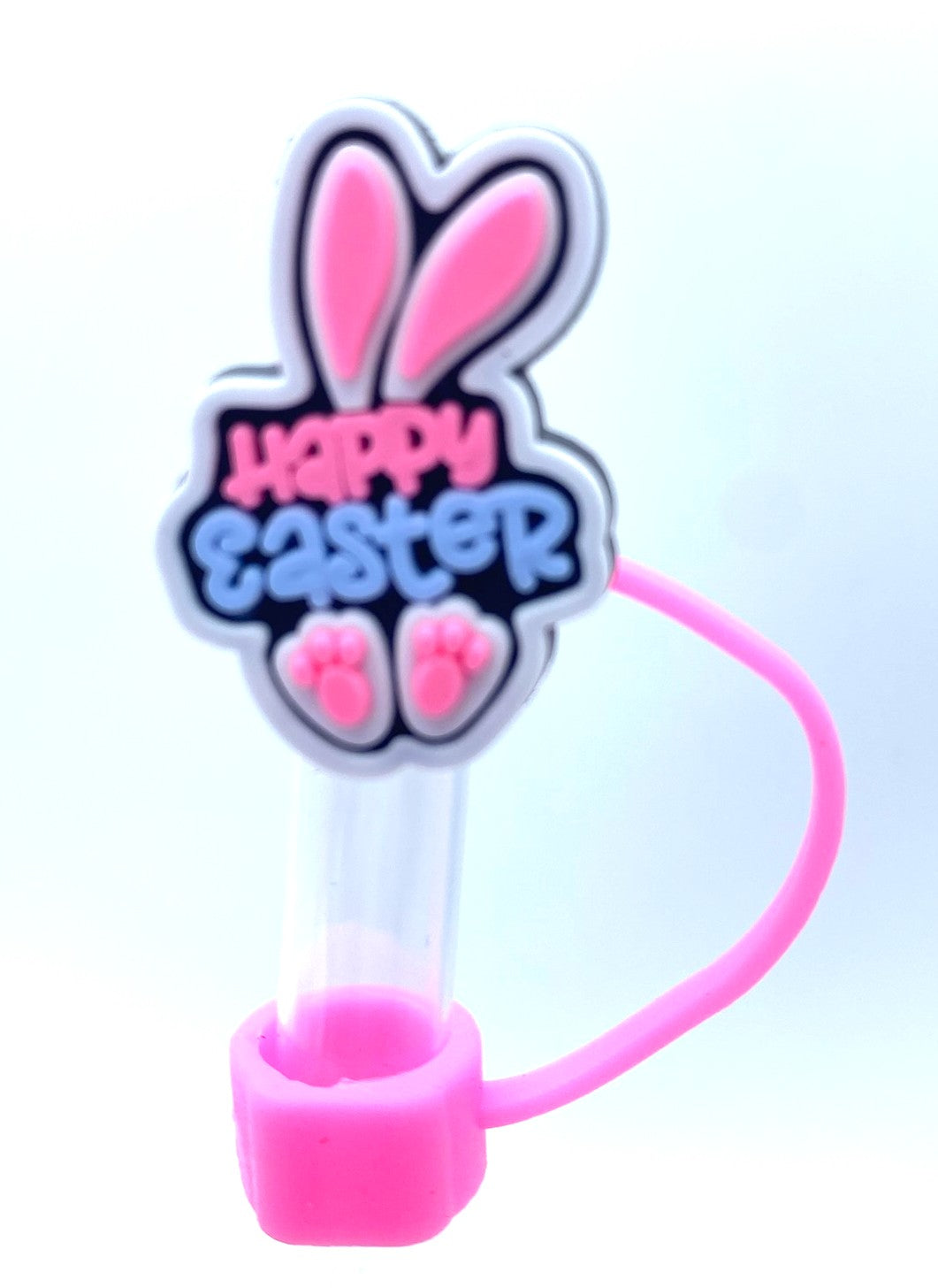 Happy Easter Bunny Straw Topper