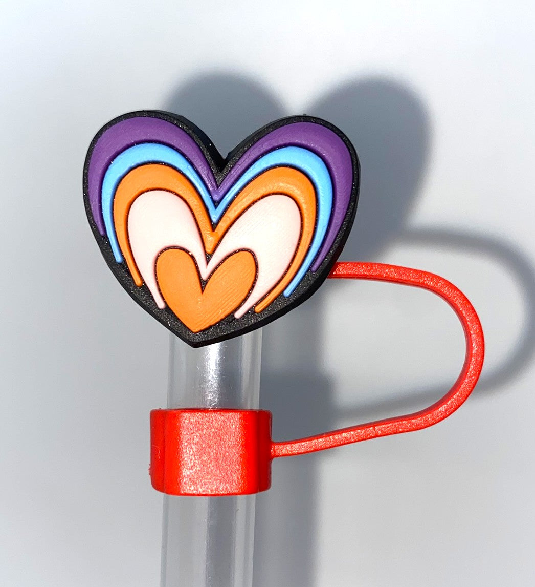Hearts Hearts Hearts Straw Topper