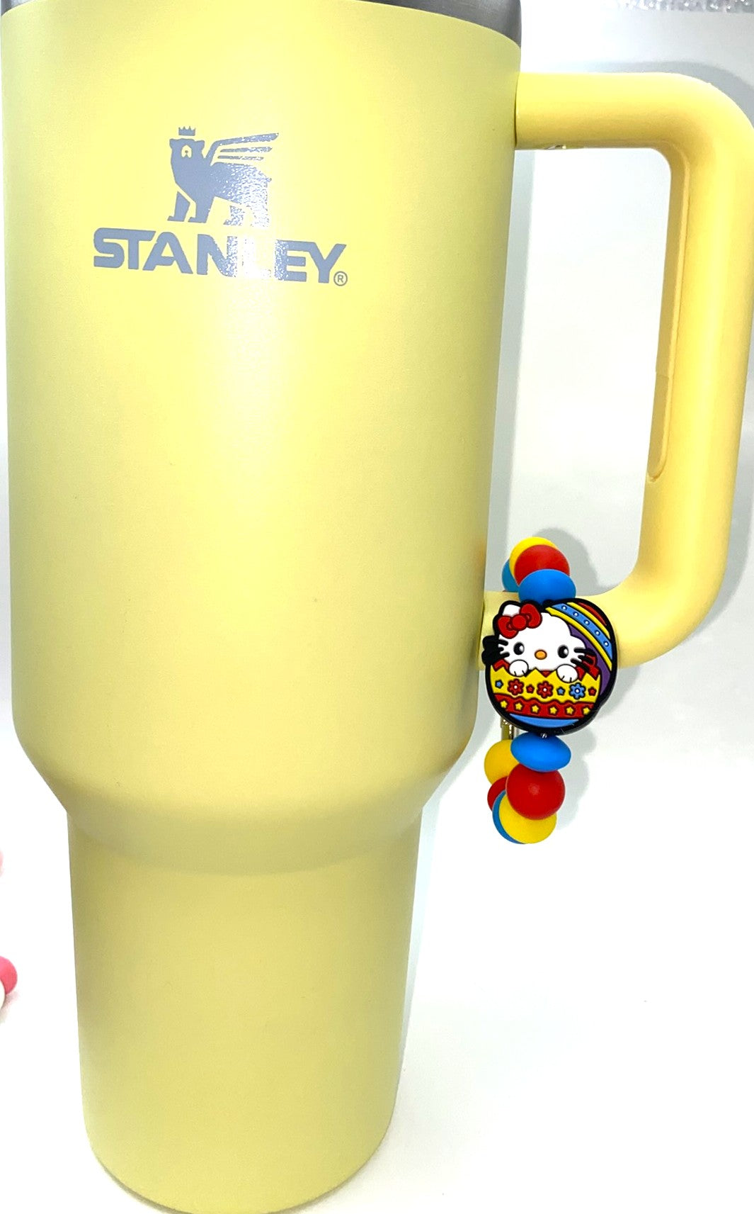 Cute Kitty HK In Easter Easter Egg Tumbler Cup Handle Charm