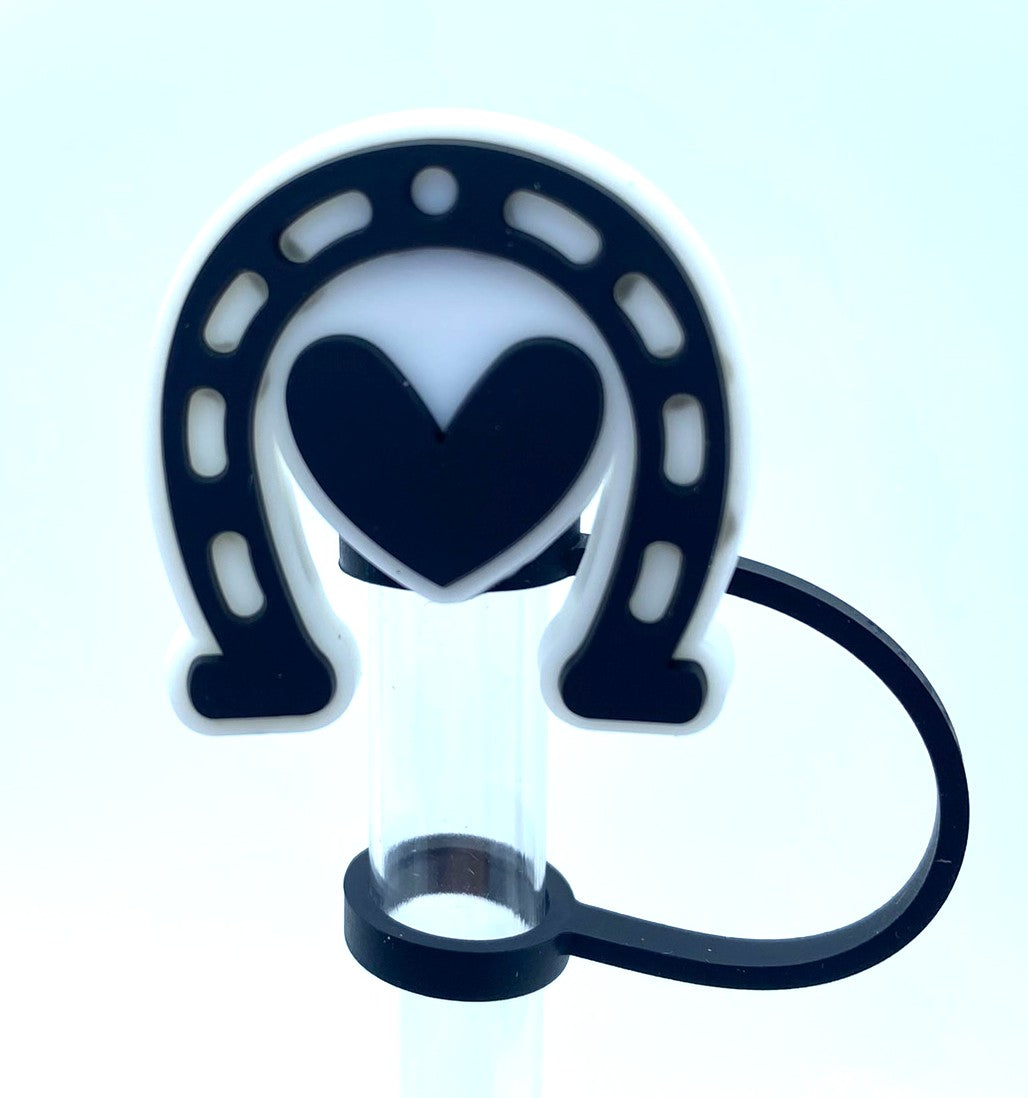 Heart In Horseshoe Straw Topper