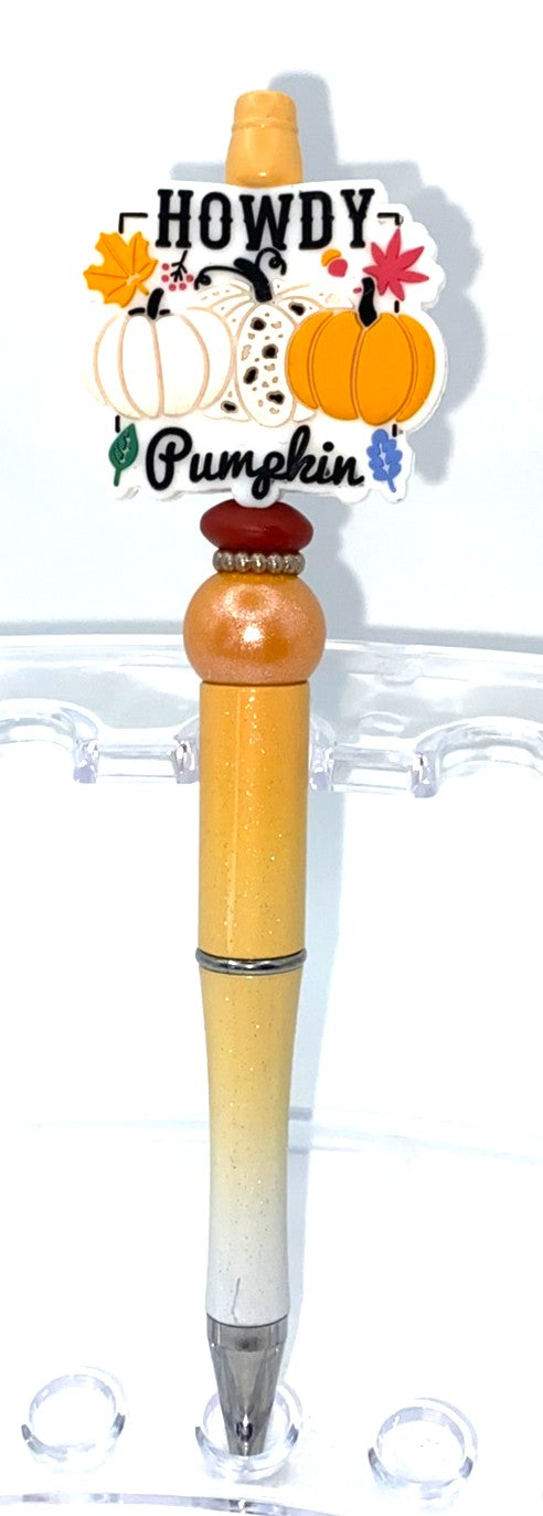 Howdy Pumpkin Fall Beaded Pen