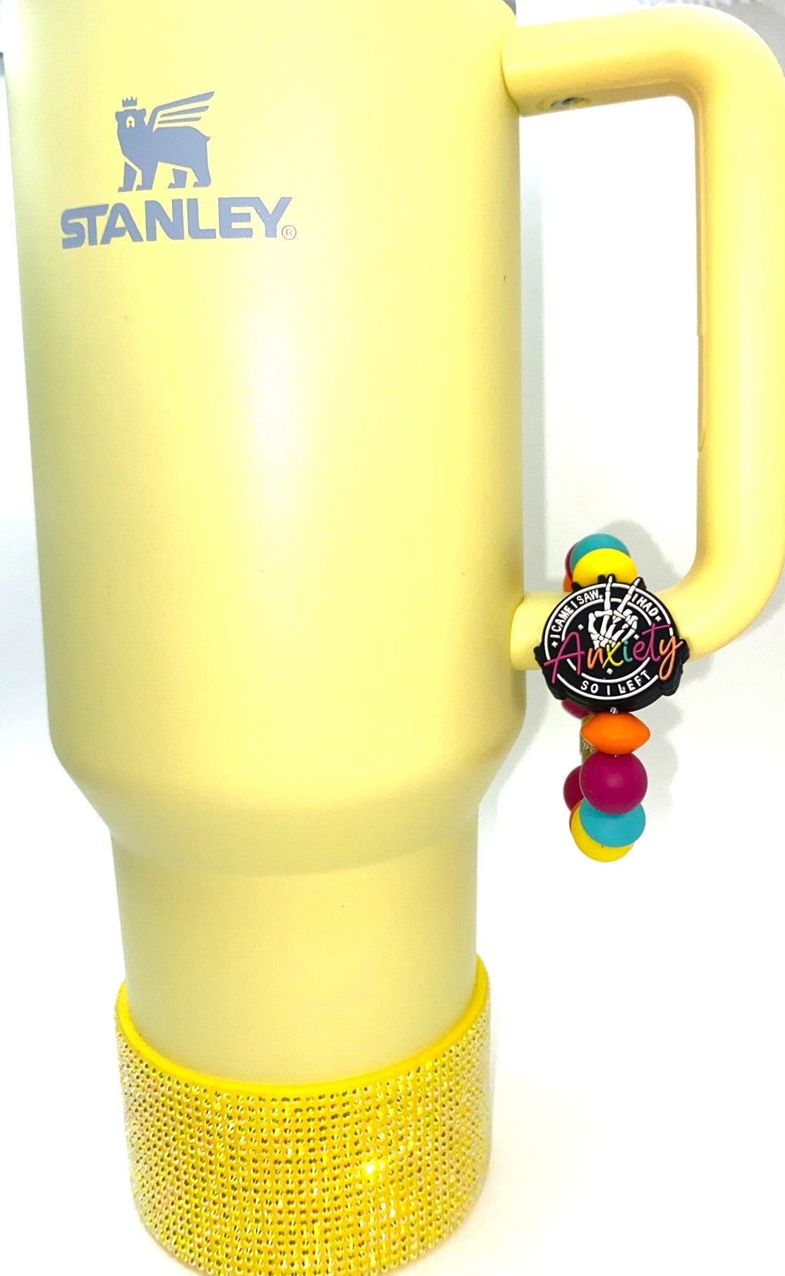 I Came I Saw I Had Anxiety So I Left Skellie Funny Stanley Tumbler Cup Handle Charm