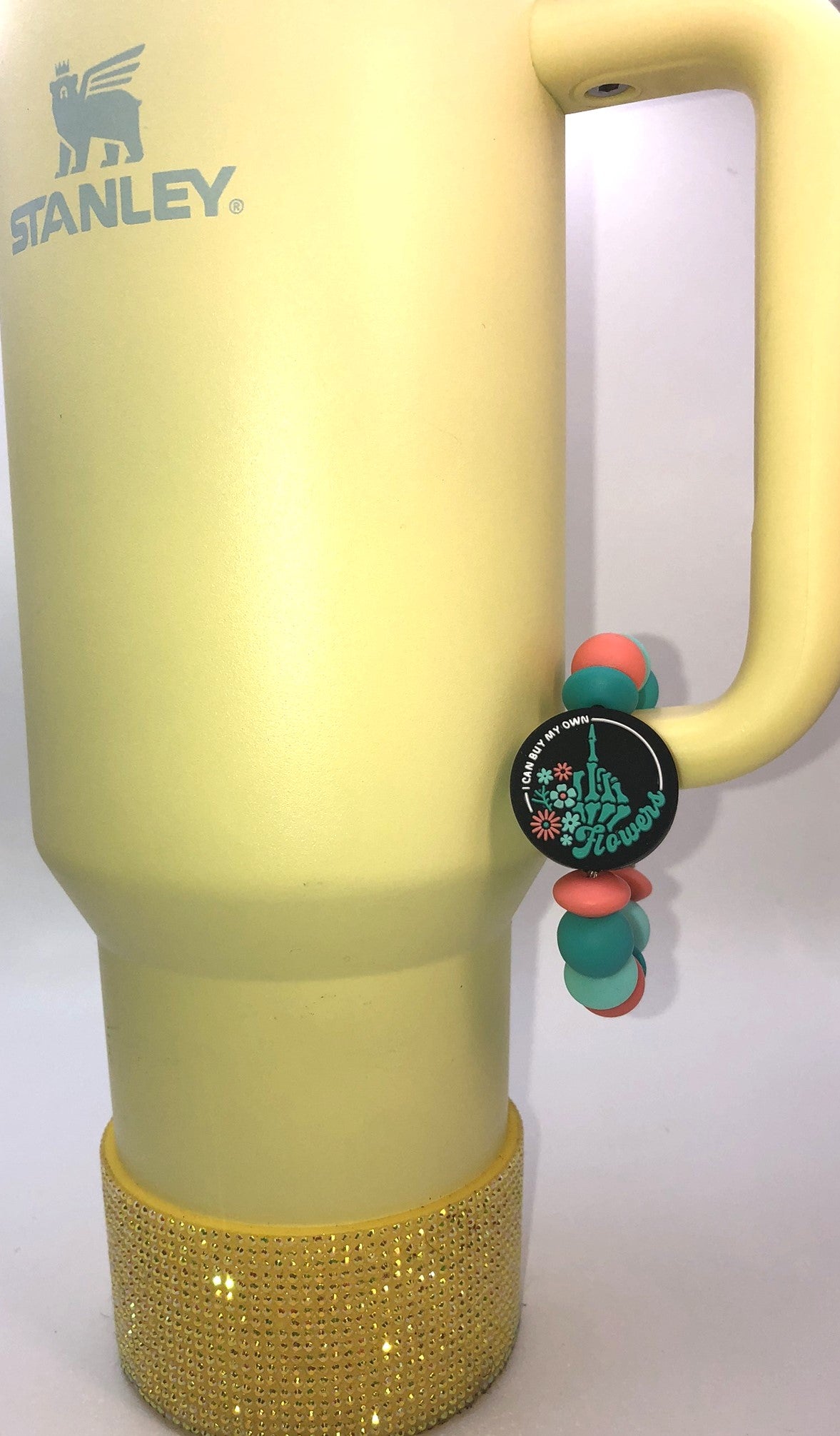 I Can Buy My Own Flowers Middle Finger Skellie Stanley Tumbler Cup Handle Charm