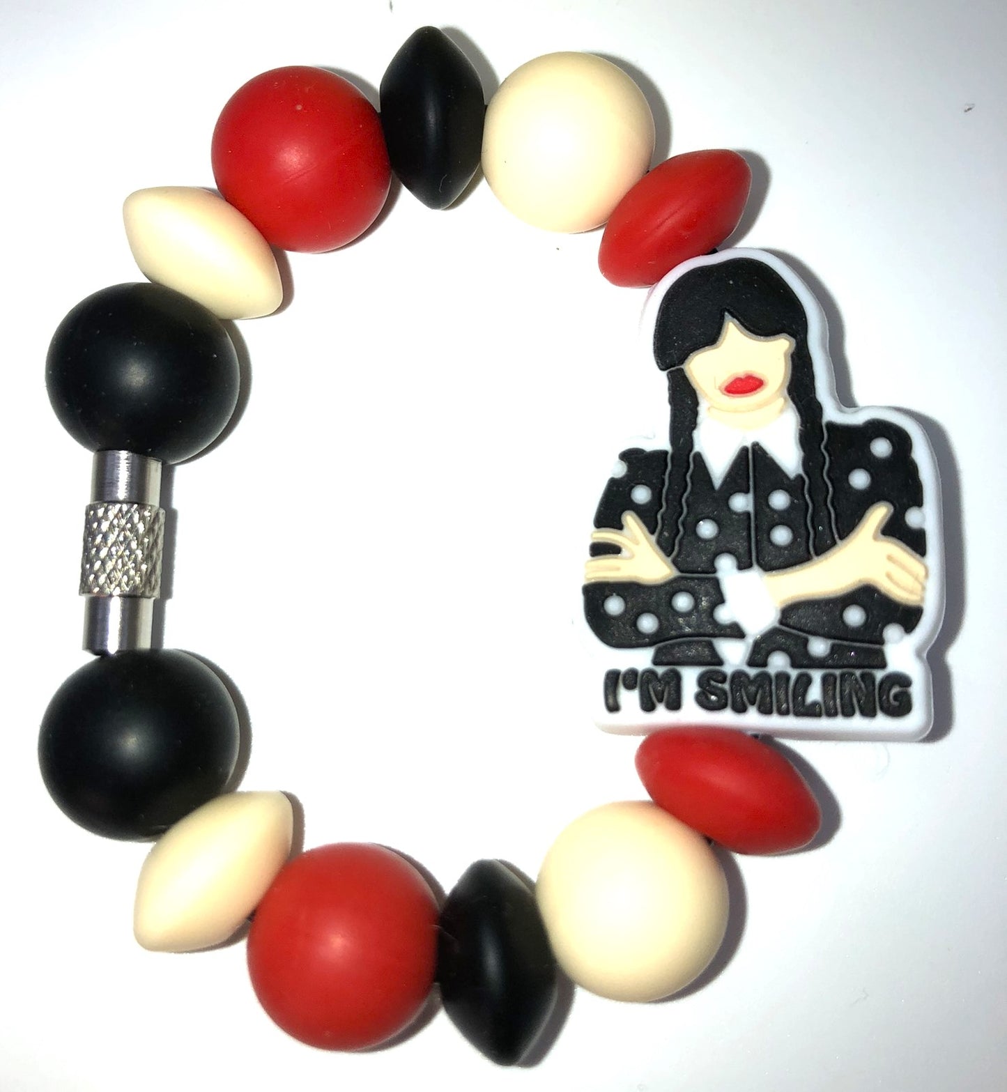 I'm Smiling Goth Girl Stanley Tumbler Cup Handle Charm