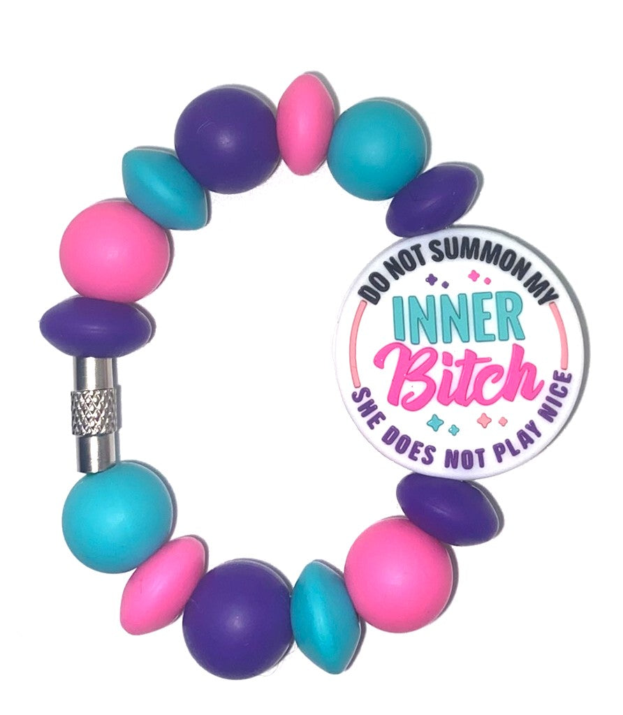 Do Not Summon My Inner Bitch She Does Not Play Nice Stanley Tumbler Cup Handle Charm