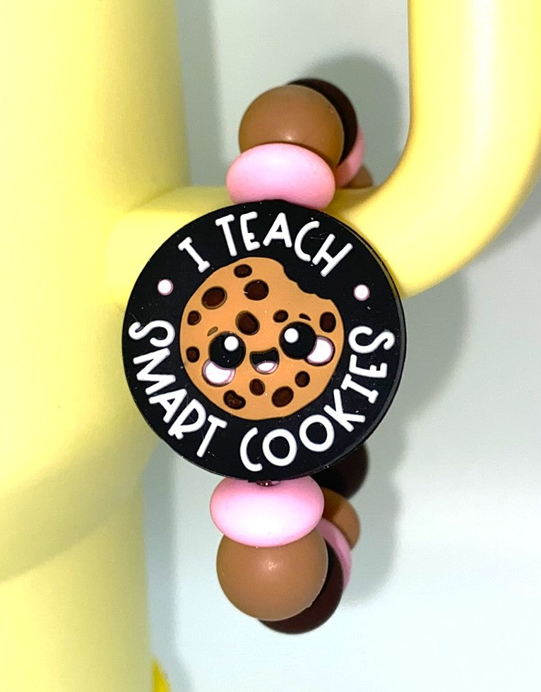I Teach Smart Cookies Teacher School Stanley Tumbler Cup Handle Charm