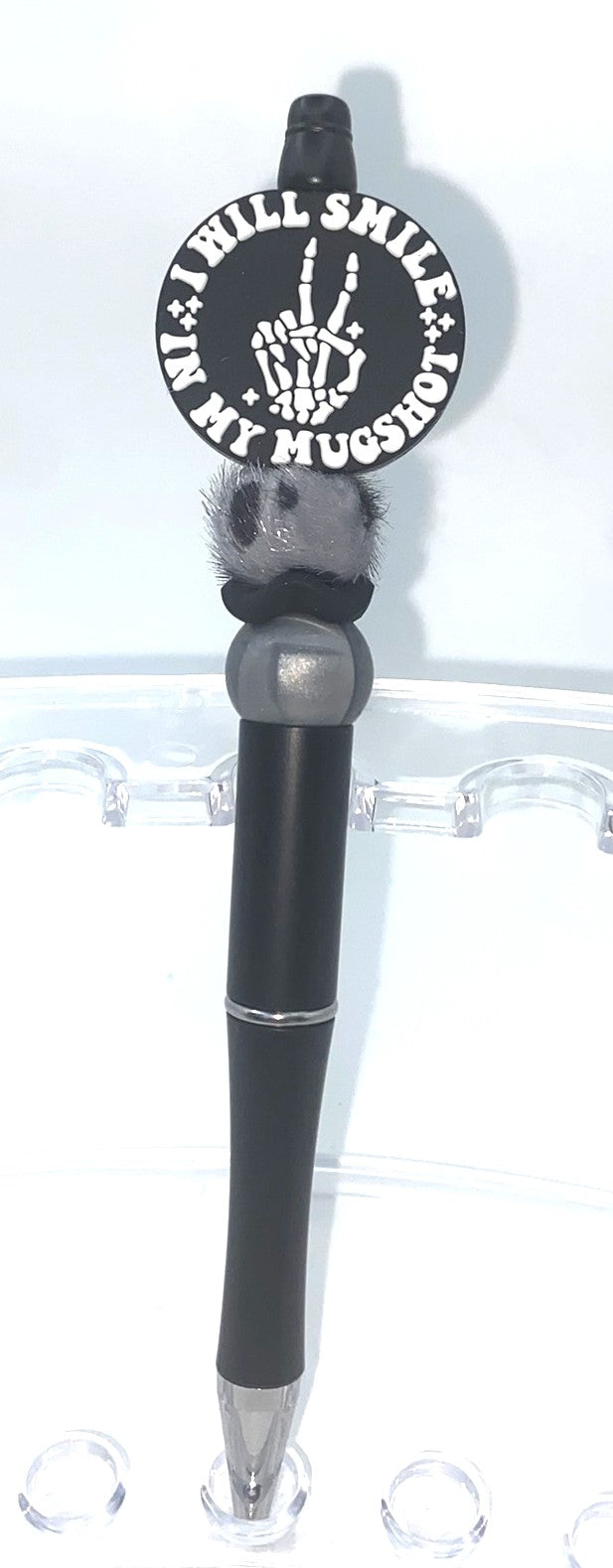 I Will Smile In My Mugshot Beaded Pen