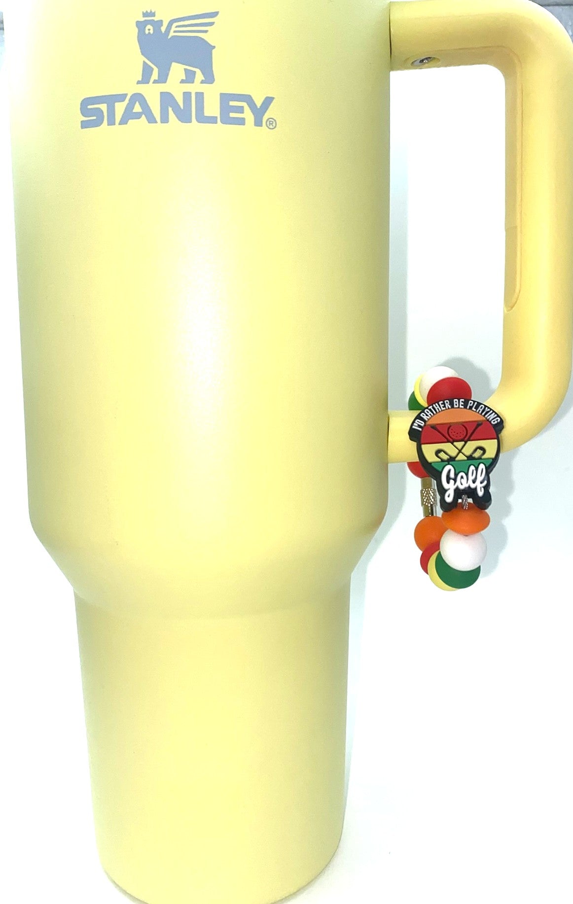 I'd Rather Be Playing Golf Stanley Tumbler Cup Handle Charm