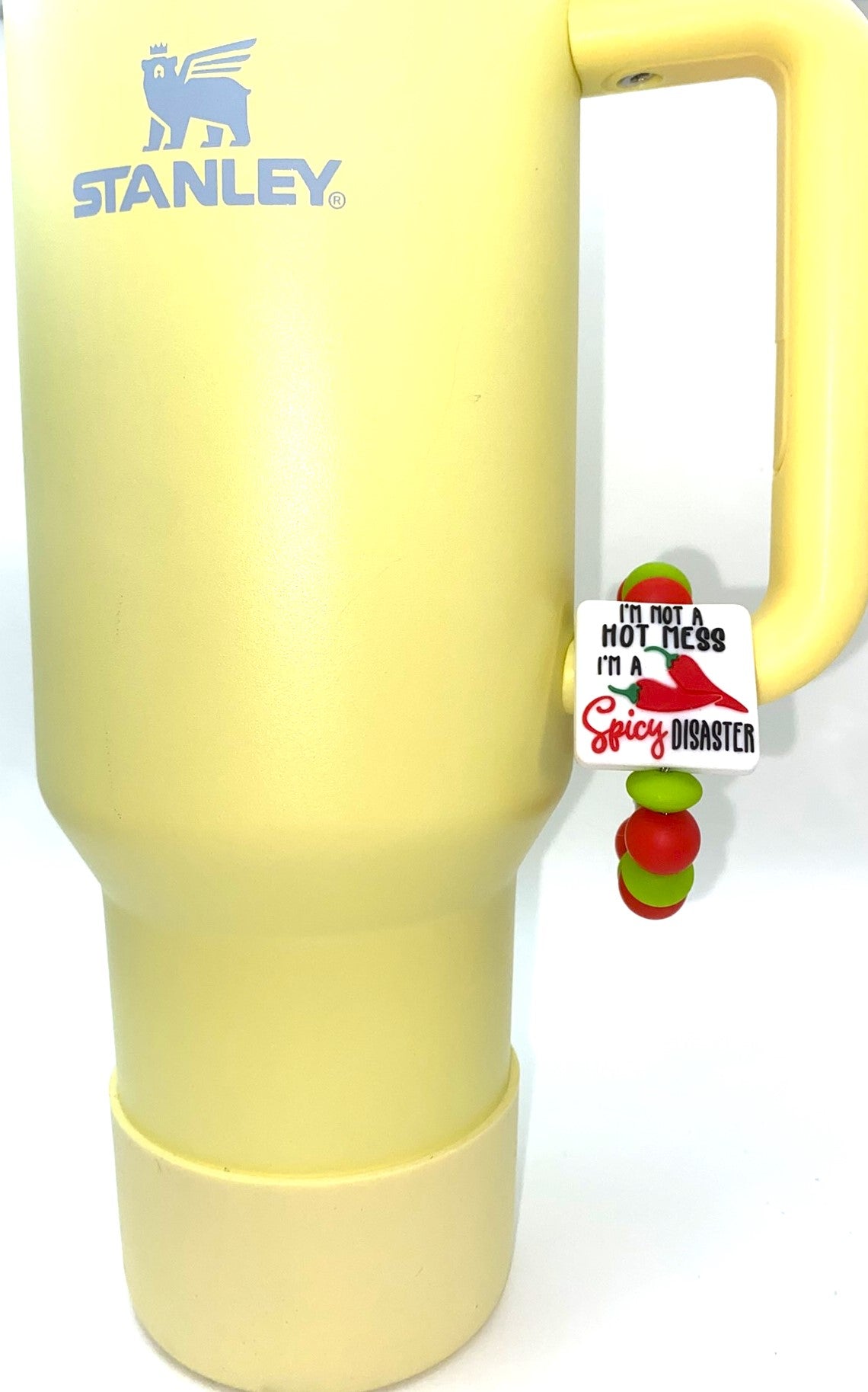I'm Not A Hot Mess I'm A Spicy Disaster Funny Stanley Tumbler Cup Handle Charm