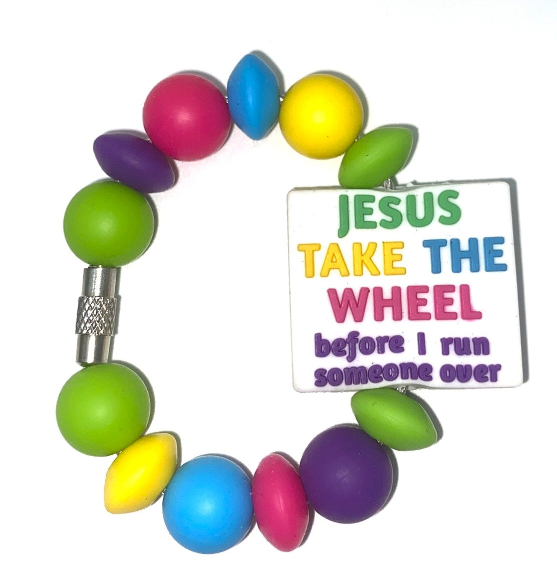 Jesus Take The Wheel Before I Run Somebody Over Funny Stanley Tumbler Cup Handle Charm