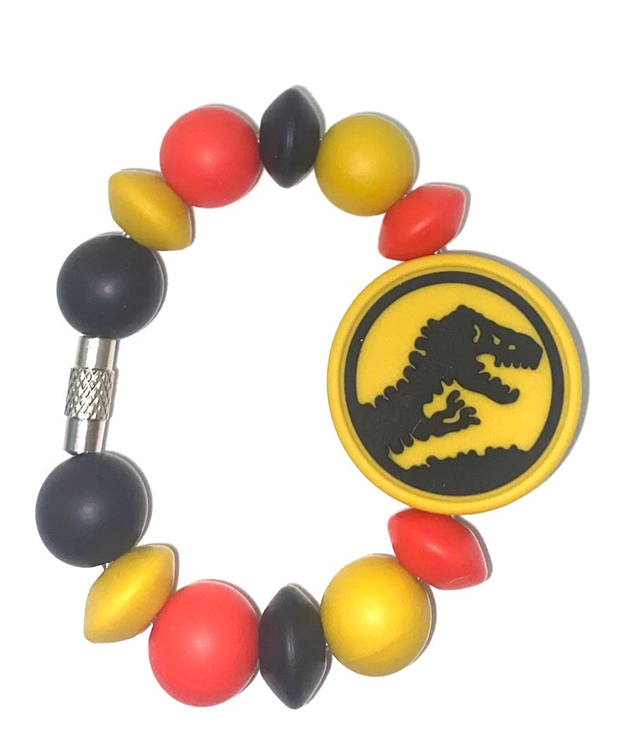 Jurassic T-Rex Dinosaur Round Stanley Tumbler Cup Handle Charm