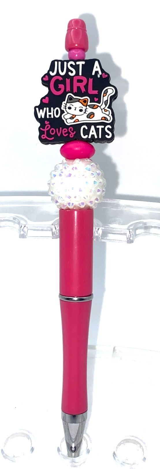 Just A Girl Who Loves Cats Beaded Pen
