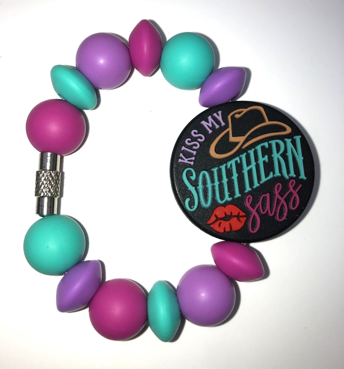 Kiss My Sothern Sass Stanley Tumbler Cup Handle Charm