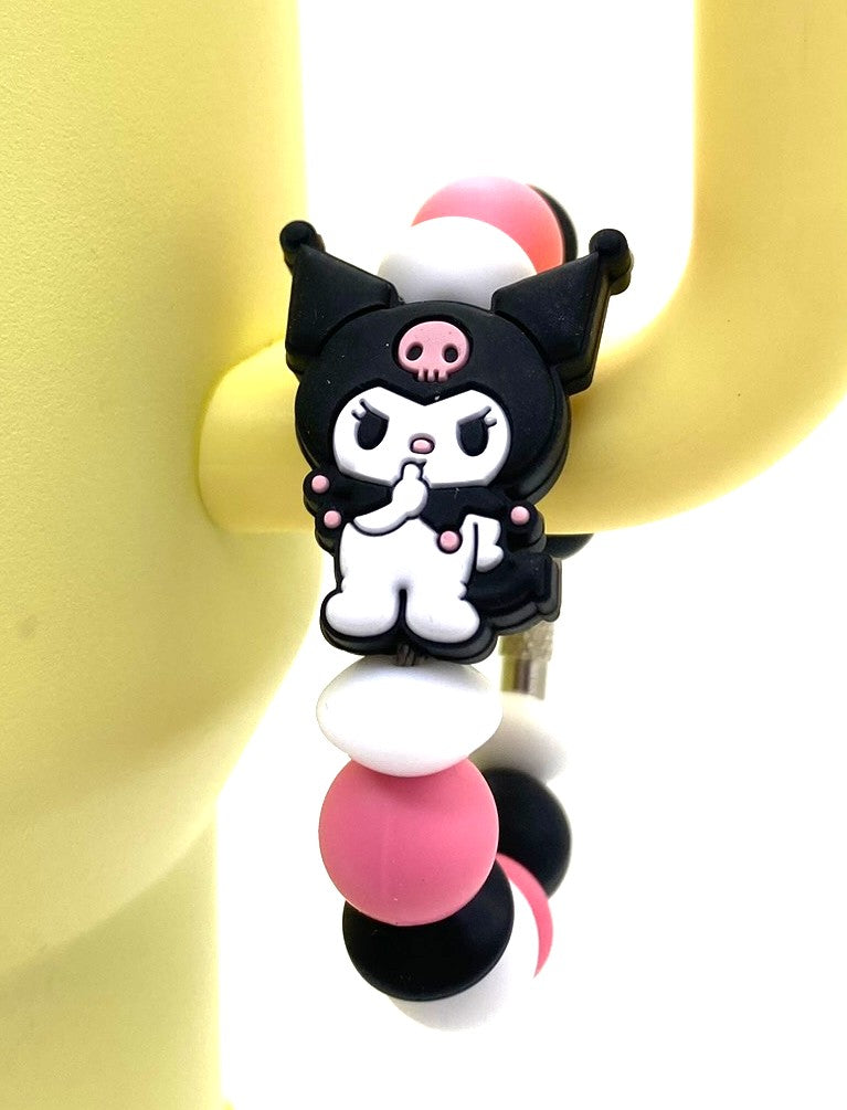 Cute Kitty White Rabbit In Jester's Hat Full Body Stanley Cup Tumbler Handle Charm