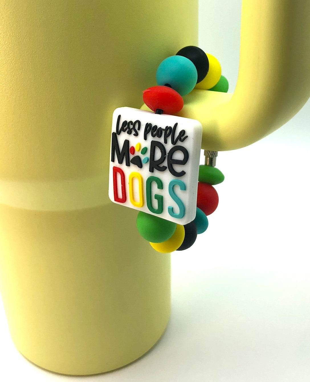 Less People More Dogs Stanley Tumbler Cup Handle Charm