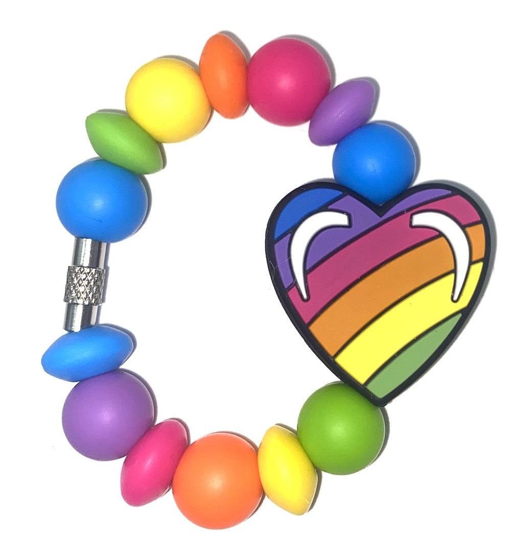 Colorful Heart LF Stanley Tumbler Cup Handle Charm